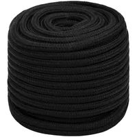 VidaXL Arbeitsseil Schwarz 16 mm 25 m Polyester