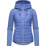 Outdoorjacke aus modernem Materialmix blau S 36