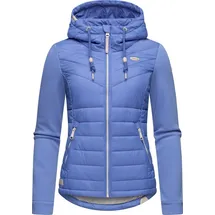 Ragwear Outdoorjacke Lucinda Steppjacke aus modernem Materialmix mit Kapuze blau S (36)