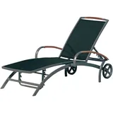 Inko - Sonnenliege Frisco Alu/textilen Rollliege 183x71x34cm 3 Farben Zur Auswahl Graphit