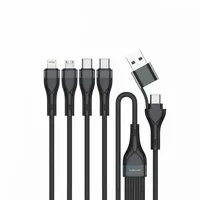 4smarts USB-C/A Multi-Ladekabel 4in2 1,2m, schwarz