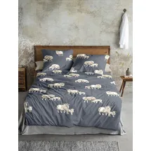 IRISETTE Panda 8545 Blau 155 x 200 cm + 2 x 80 x 80 cm