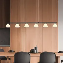 Hell Mona 6-flg. LED 114 cm schwarz