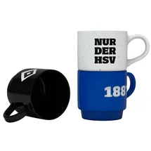 Hamburger SV Stapeltassen 2023 blau/weiß Unisex