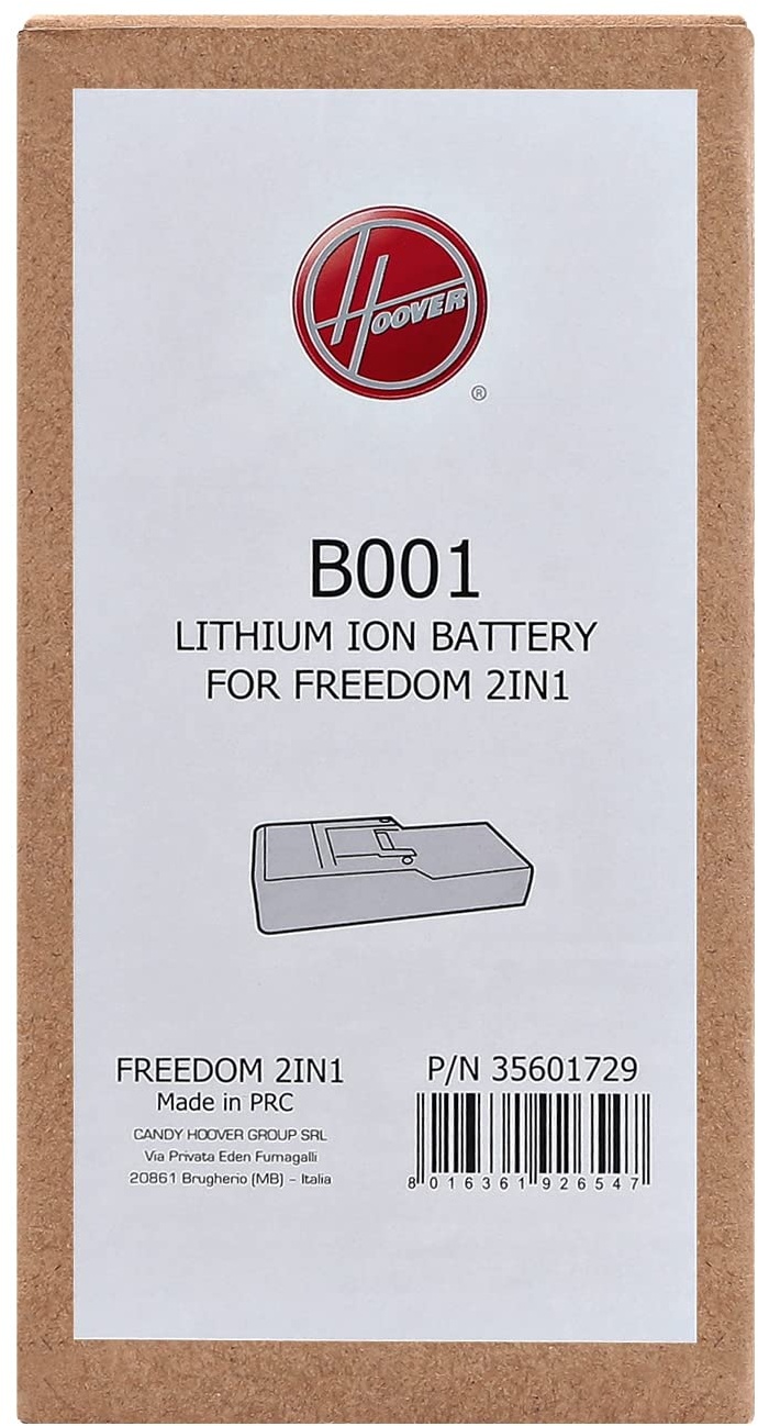 Hoover 35601729 Lithium-Ionen-Staubsauger-Akku, wiederaufladbar, 22,2 V, schwarz, Original-Akku, kompatibel mit Akkusauger Staubsauger Hoover Freedom 2in1 und Freedom Handy, wiederaufladbar