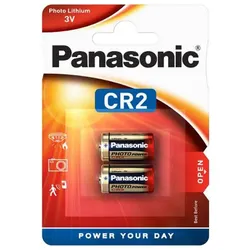 Panasonic Batterie Lithium, CR2, 3V Photo, Retail Blister (2-Pack)