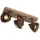 QAZQA Gina 3-flg. Deckenspot rostbraun mit Holz