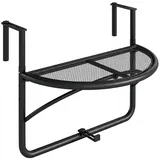 Outsunny Balkonhängetisch 60 x 50 x 45 cm Schwarz/Weiß