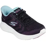 SKECHERS Go Walk Now Damen-Sneaker zum Reinschlüpfen, Schwarz/Violett, 12