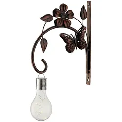 Decoris Wandhaken Blume & Schmetterling aus Eisen Outdoor 19x2x25cm