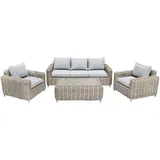 Green Spirit Gartenlounge-Set, Braun, Naturmaterialien, Loungemöbel, Loungemöbel-Sets