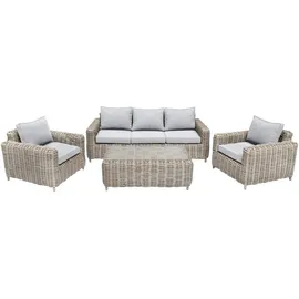 Green Spirit Gartenlounge-Set, Braun, Naturmaterialien, Loungemöbel, Loungemöbel-Sets