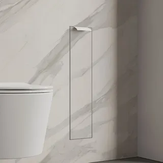 Kronenbach Cube Design WC-Modul - Unterputzmodell 15,4 x 65,8 cm, Türanschlag rechts, Accessoires, aluminium