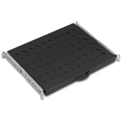 Ekivalan Systems BEACCSS1U4P550BL, Schiebbare Ablage, Schwarz, 30 kg, 1U, EN 615