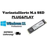 256GB M.2 SSD Festplatte mit vorinstallierten Windows 11 Professional PC Laptop Notebook