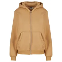 URBAN CLASSICS Bonded Sherpa Reißverschlusspullover Union Beige L
