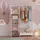 [en.casa] Vestnes Kindergarderobe 114x77x30 cm Cotton Candy/Weiß