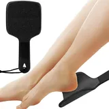 Hornhautentferner U Form Hornhautraspel Doppelseitig Hornhautfeile Fußpflege Fußraspel Ergonomisch Hornhauthobel Damen Herren Fußfeile Raspelfeilen für Pediküre Hornhaut Peeling Entfernung (Schwarz)