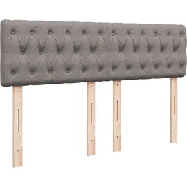 vidaXL Boxspringbett mit Matratze Taupe 140x200 cm Stoff