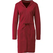 Erwin Müller Damen-Bademantel Limbach mit Kapuze Leichtfrottier weinrot | 32-34