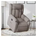 vidaXL Relaxsessel mit Aufstehhilfe Taupe Stoff
