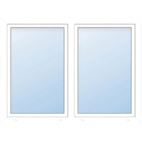 Meeth Wohnraumfenster »77/3 MD«, Gesamtbreite x Gesamthöhe: 135 x 80 cm, 2-flügelig, Dreh-Kipp/Dreh-Kipp - weiss