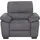 Calia Italia Sessel Gaia Luxus-Microfaser 100 x 92 x 94 cm grau