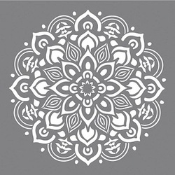 Rayher Dekor-Schablone Mandala grau