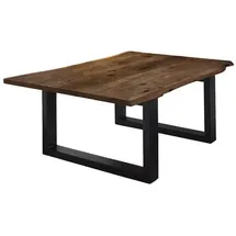 möbelliebling Couchtisch Baumkante Schwarz Akazie 120 x 40 x 80 cm