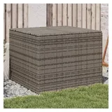furnicato Gartentruhe 80 x 132 x 75 cm Grau