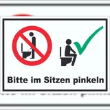 HB-Druck Bitte im Sitzen pinkeln Aufkleber A8 (52x74mm)