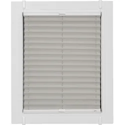 Plissee SUNLINES "One Size Style Crepe", grau (grau, weiß, weiß), B:75cm H:130cm, Obermaterial: 85% Polyester, 15% sonstige Fasern, Plissees, Zubehörfarbe weiß, zum Klemmen