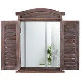 Mendler Wandspiegel 53 x 42 cm Braun