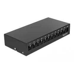 Delock Leeres Keystone-Patchpanel - geeignet für Wandmontage, DIN schienenmontie