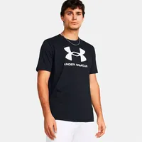 Under Armour Sportstyle Logo Kurzarm-t-shirt - Black / White