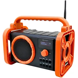 Soundmaster DAB80OR Baustellenradio DAB+ Bluetooth Akku IP44 spritzwassergeschützt