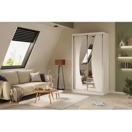 masseno Schwebetürenschrank VOCE 120 x 216 x 61 cm Weiß