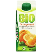 Jacoby Bio Orangensaft aus Orangensaftkonzentrat, 8er Pack (8 x 750 ml)