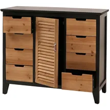 Mendler Apothekerkommode 80 x 91 x 40 cm Schwarz
