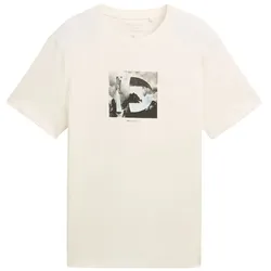 TOM TAILOR DENIM Herren T-Shirt mit Print, weiß, Fotoprint, Gr. XL