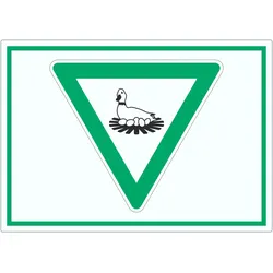 Brutgebiet für Zugvögel Symbol Aufkleber A9 (37x52mm)