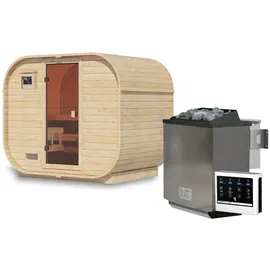 Karibu Quadro 1 Plus inkl. 9 kW Bio-Kombiofen + int. Steuerung