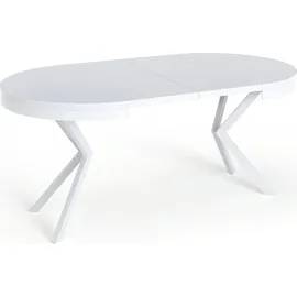 egen michał kliszczun Runder Ausziehtisch 100 x 76 x 100 cm weiß