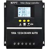 Y&H 100A MPPT Solarladeregler 12V 24V 36V 48V LCD Display Batterie Intelligenter Regler Max 100V Eingang Dual USB für Blei-Säure/Lithium