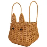 Cpolebev Rattan-Korb mit, Eierkorb, Gewebter Blumenmädchen-Gemüsekorb, Weidenspielzeug-Picknickkorb