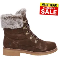 Hush Puppies Florenz Damen Wildleder Wasserdicht Knöchelhohe Stiefel Brown