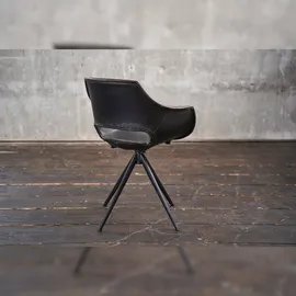 KAWOLA Zaja Kunstleder drehbar schwarz