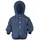 Baby mit Kapuze Wollfleece Blau Melange 110-116 110-116