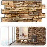 Grace Baltic - 3D-Wandpaneele für Innenwanddekoration, nicht klebend, dünn und elastisch, PVC-Kunst Braun (14 stück / 6.86 m2)