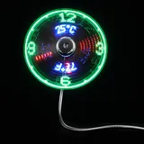 SOLUSTRE Usb-ventilator Mit Led-uhr Und Temperaturanzeige Mini-computerlüfter Aus Pvc-material Flexibler Schwanenhals Für Heim Und Büronutzung Kompatibel Mit Usb-schnittstelle Für Laptops u